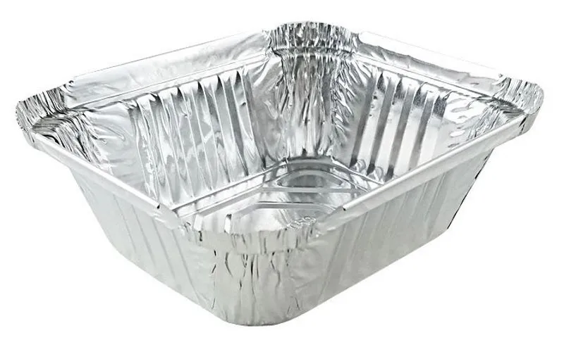 1 lb. Oblong Take-Out Foil Pan w/Board Lid Combo 1000/CS