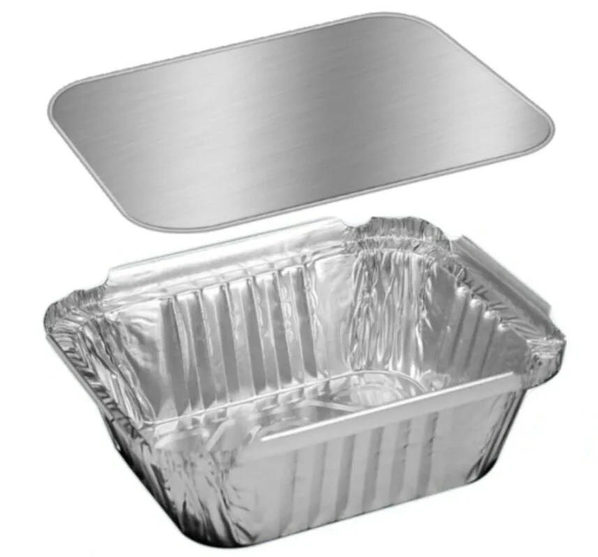 1 lb. Oblong Take-Out Foil Pan w/Board Lid Combo 1000/CS