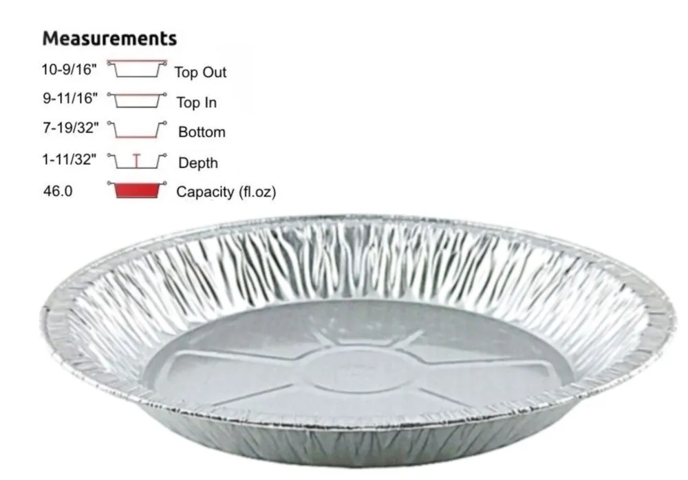 11" Extra Deep Foil Pie Pan 1 13/32" Deep 50/PK