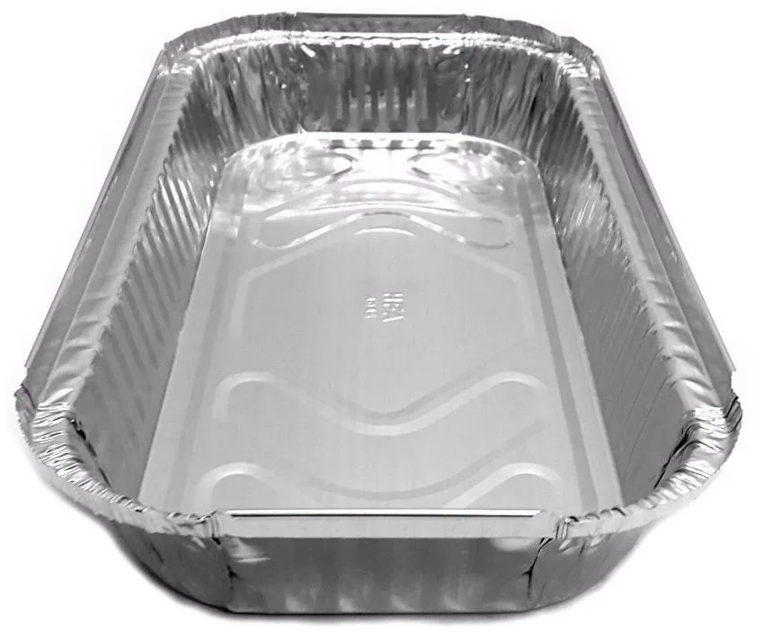 3 lb. Oblong Entrée Take-Out Foil Pan Bulk Pack (NO LIDS - PAN ONLY) 250/CS