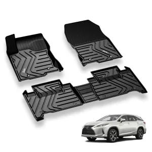 3W LEXUS RX 2016-2022 (RX350/RX450h) / 2018-2022 RXL (RX350L/450hL) Custom Floor Mats TPE Material & All-Weather Protection