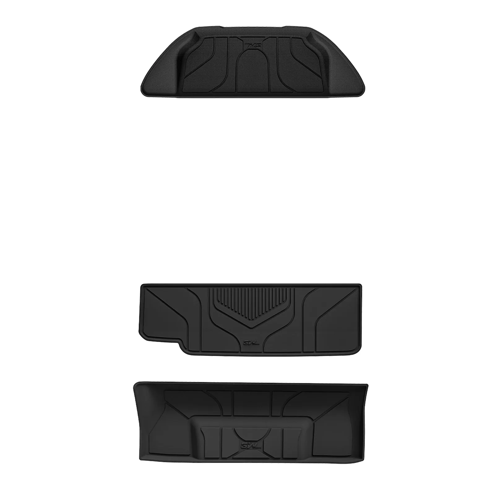 3W Tesla Model X 6 Seat 2022-2023 Custom Floor Mats Trunk Mats TPE Material & All-Weather Protection