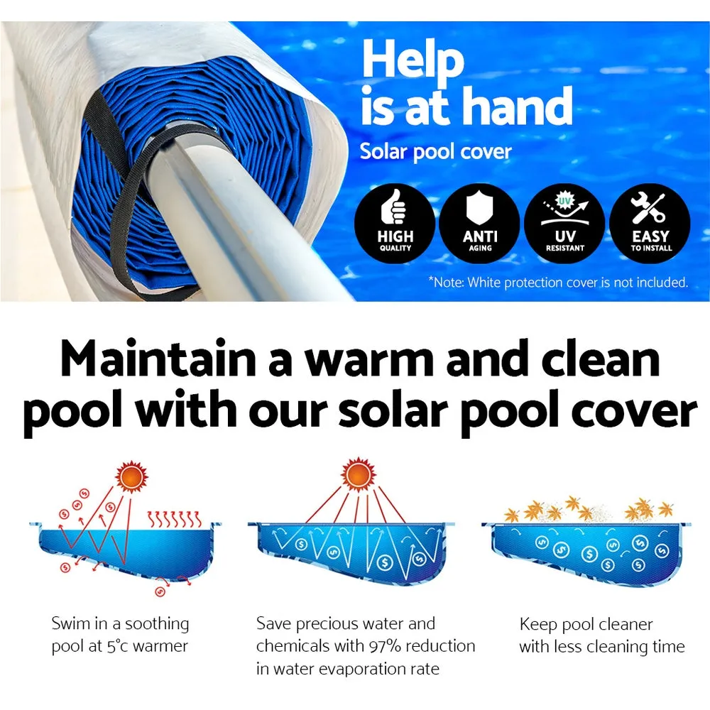 500 Micron Solar Pool Cover & Roller Set, Adjustable, Aquabuddy