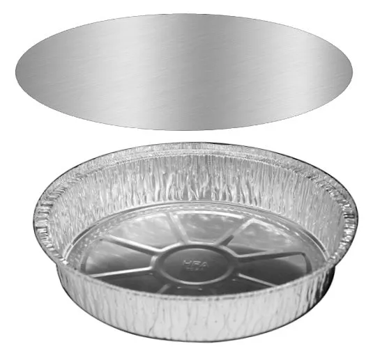 8" Round Foil Take-Out Pan W/Board Lid 500/CS