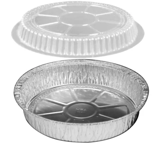 8" Round Foil Take-Out Pan w/Dome Lid 50/PK