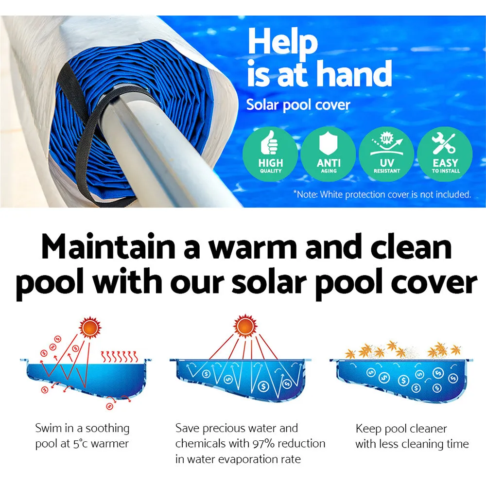 Adjustable 11x6.2M Solar Pool Cover Roller, Aluminium - Aquabuddy