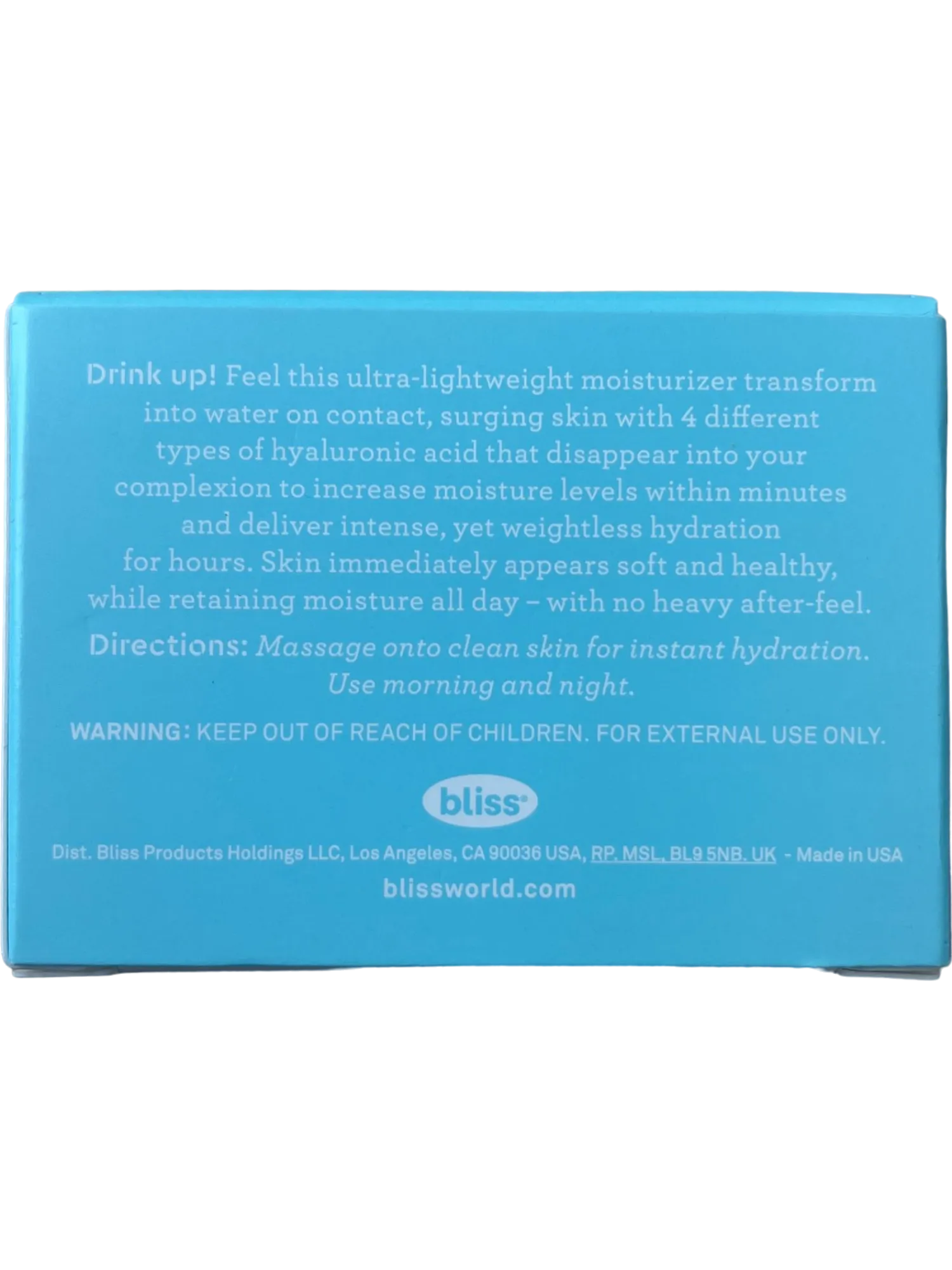 Bliss Cream-to-Water Hydrator for All-Day Moisture 1.7 Oz