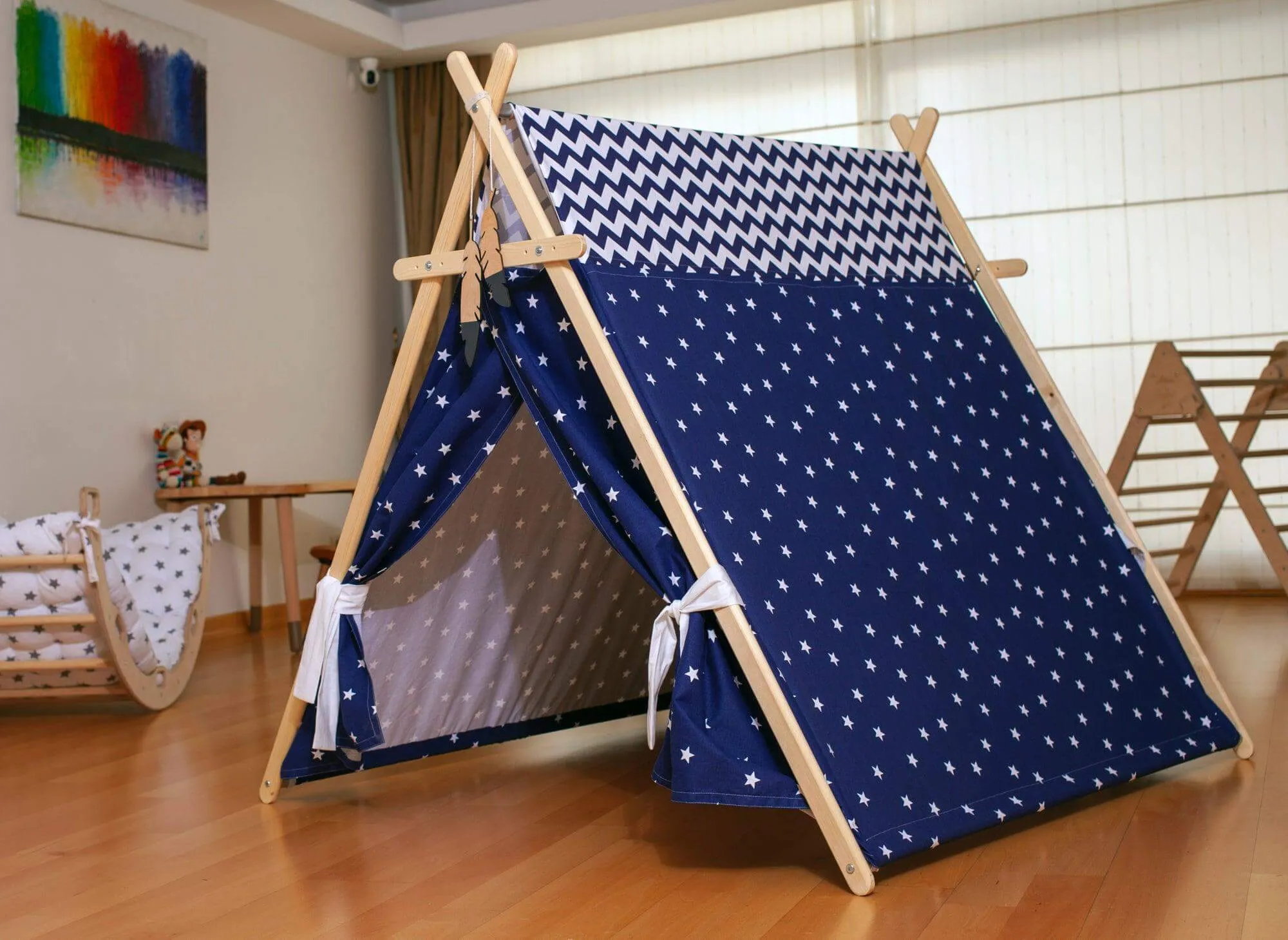 Blue Stars Play Tent and Play Mat