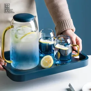 Borosilicate Glass Jug with 2 Cups