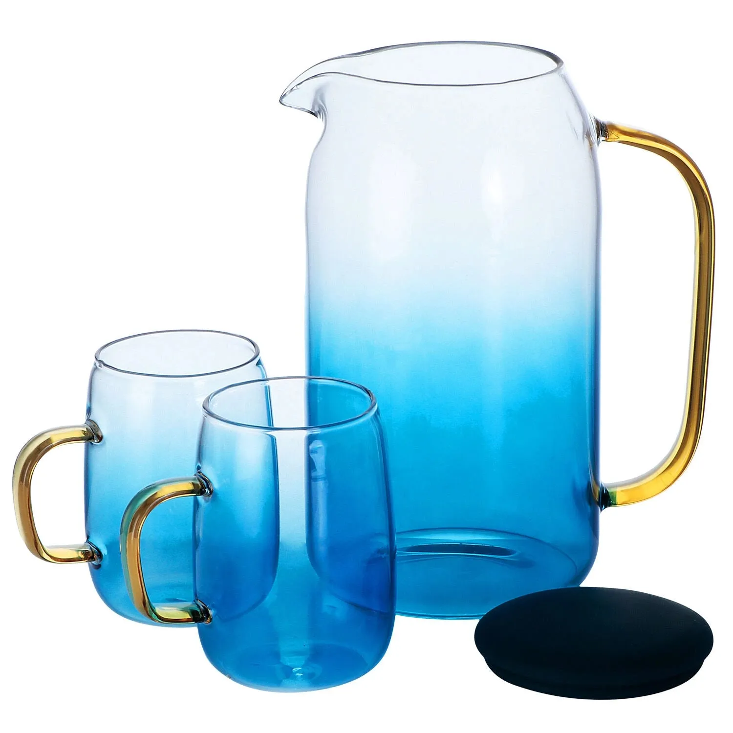 Borosilicate Glass Jug with 2 Cups