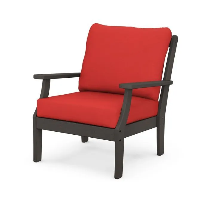 Braxton Deep Seating Chair in Vintage Finish