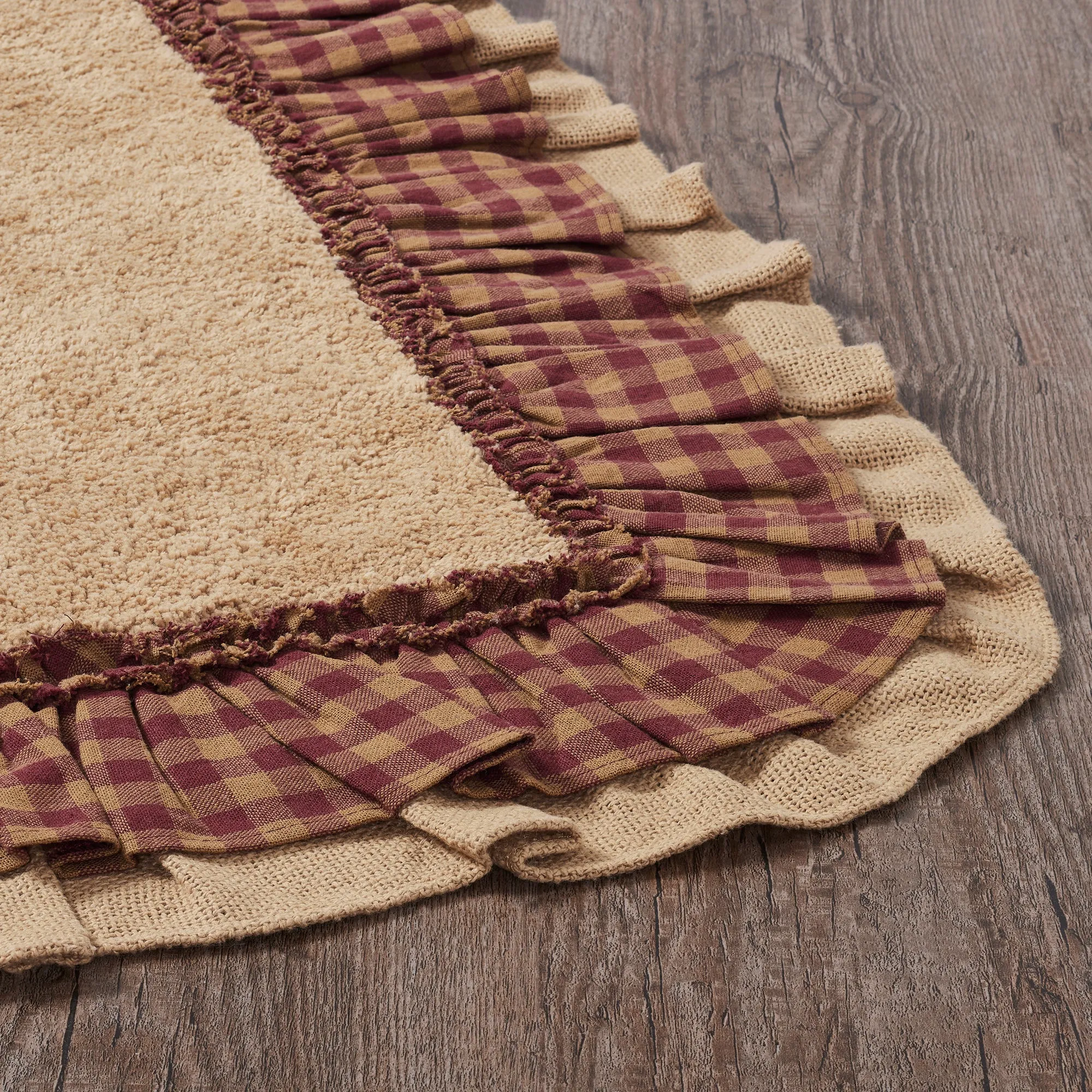 Burlap Natural w/ Check Bathmat