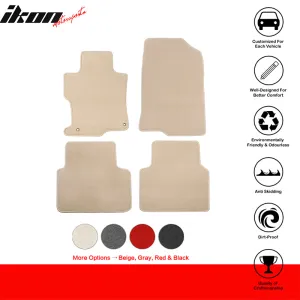 Car Floor Mat for 2008-2012 Honda Accord Beige Carpet 4PC Nylon