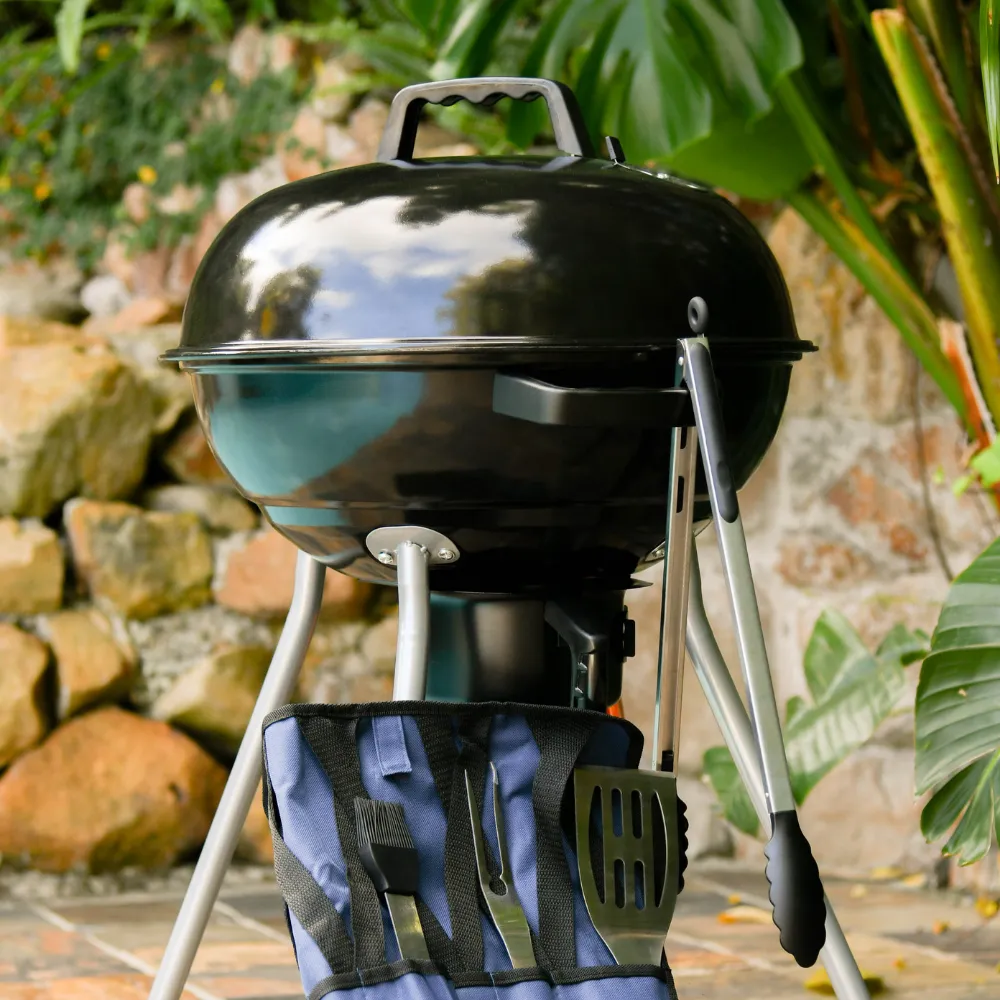 Charcoal Braai Grill with Ash Catcher and Adjustable Airvents - 45cm