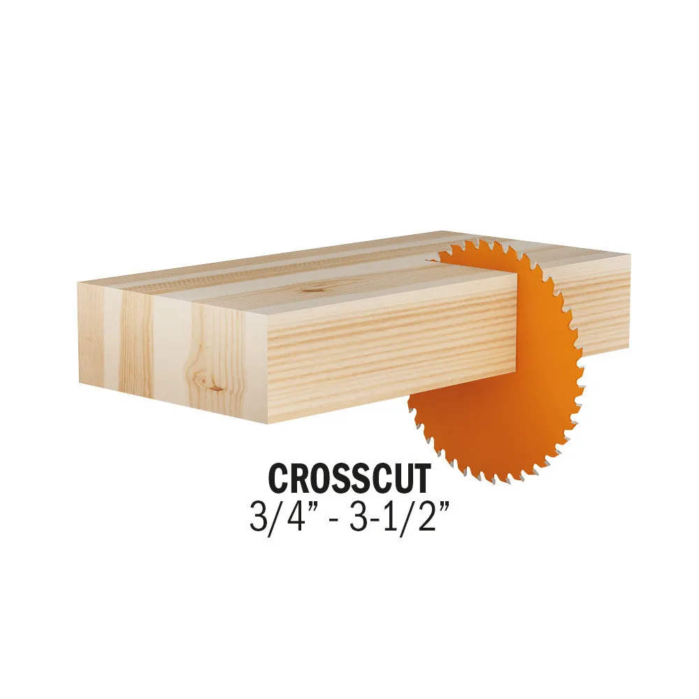 CMT ITK Xtreme Orange Chrome Thin Kerf 10" Combination Blade, 50 Teeth, Alternate Top Bevel (ATB) 0.102” Kerf 256.050.10 (DCE)