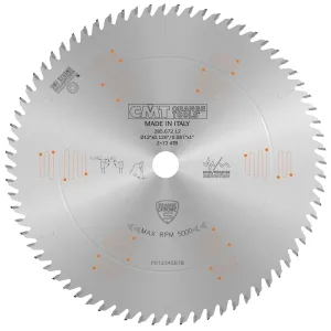 CMT Orange Chrome Heavy-Duty Cross Cutting Blade 12" x T72 ATB (1/8" Full Kerf)