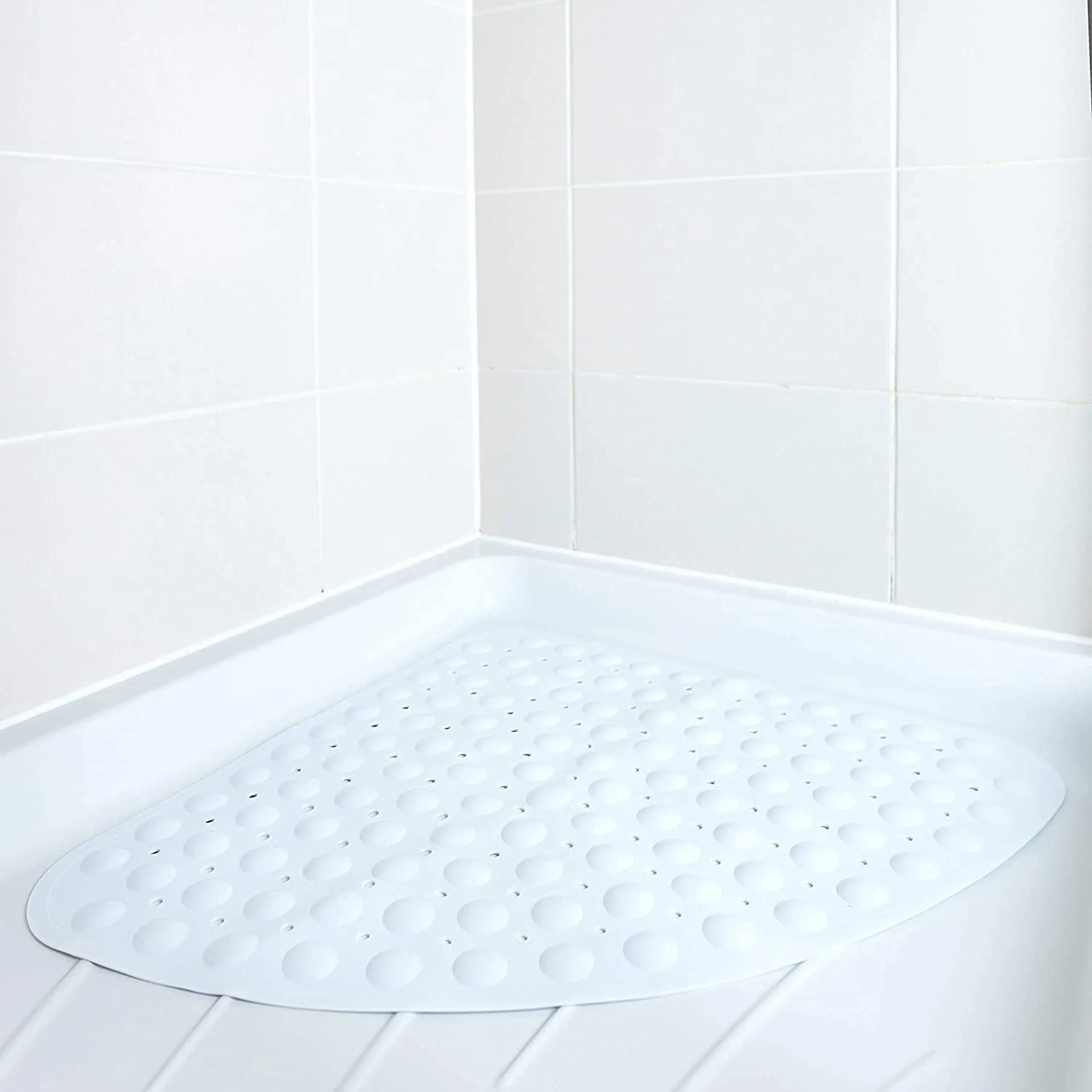 Curved Shower Mat  Non Slip And Machine Washable Quadrant Bath