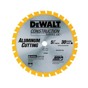 DeWALT DW9052 Circular Saw Blade, 5-3/8 in Dia, 10 mm Arbor, 30-Teeth, Carbide Cutting Edge