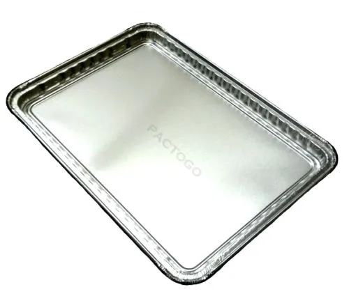 Durable 16" x 11" Oblong Cookie Sheet Foil Pan 100/CS