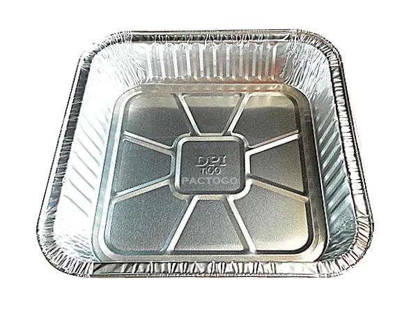 Durable 9" Square Cake Foil Pan 1 3/4" Deep 50/PK