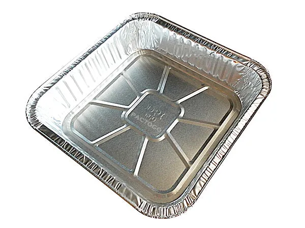 Durable 9" Square Cake Foil Pan 1 3/4" Deep 50/PK