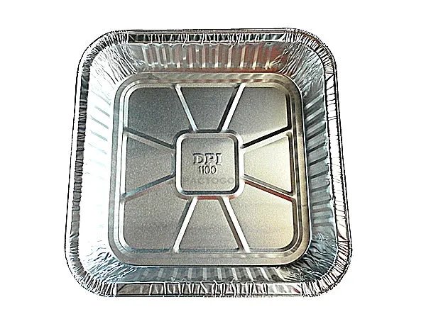 Durable 9" Square Cake Foil Pan 1 3/4" Deep 50/PK