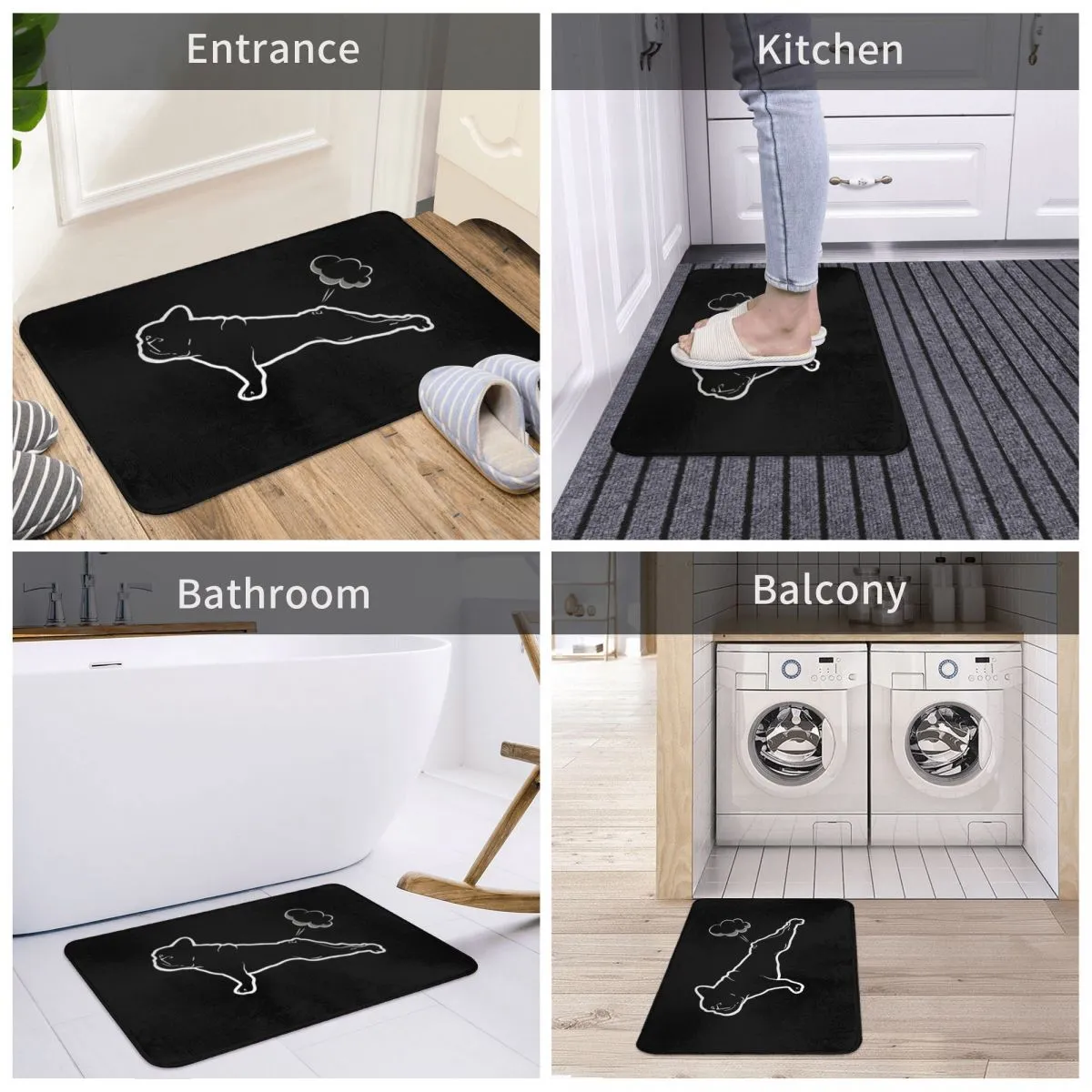 Farting Frenchie mat by Style's Bug