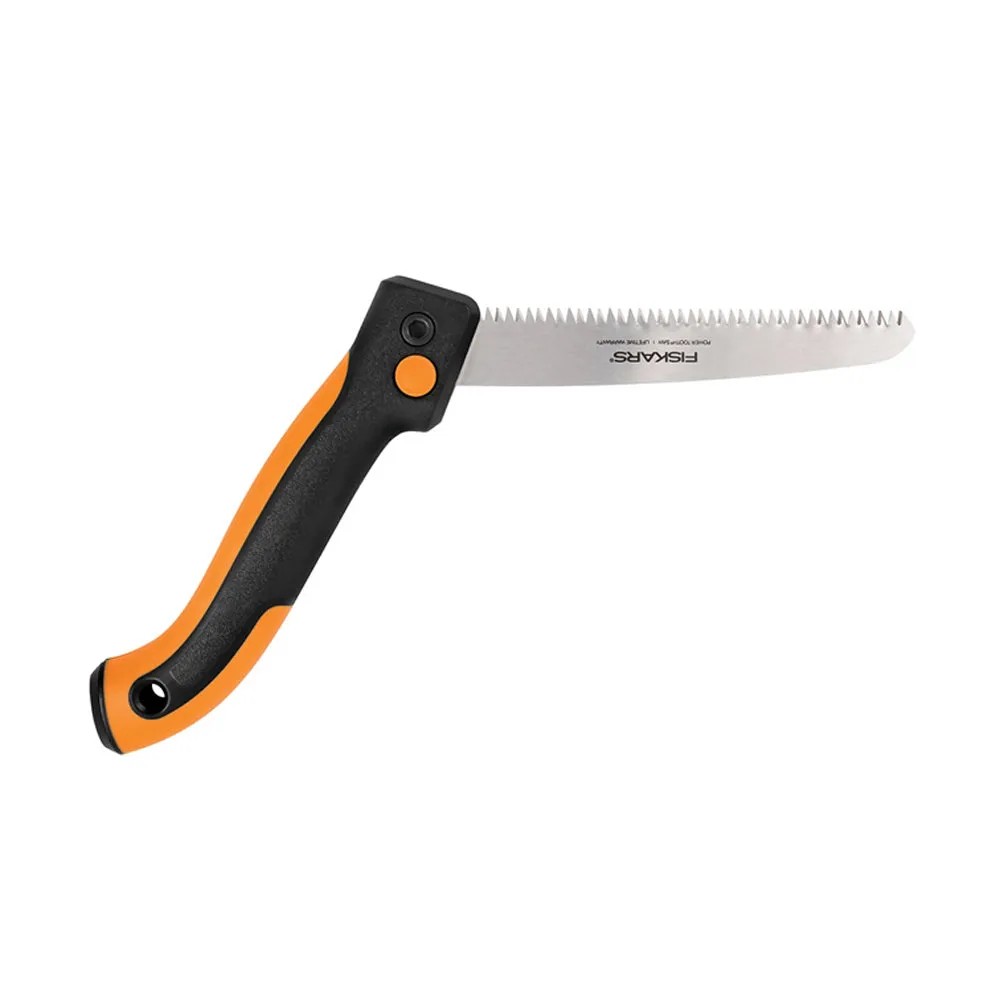 FISKARS 390680-1001 Pruning Saw, Steel Blade, 7 in Blade, Resin Handle, Soft-Grip Handle, 21-1/2 in OAL