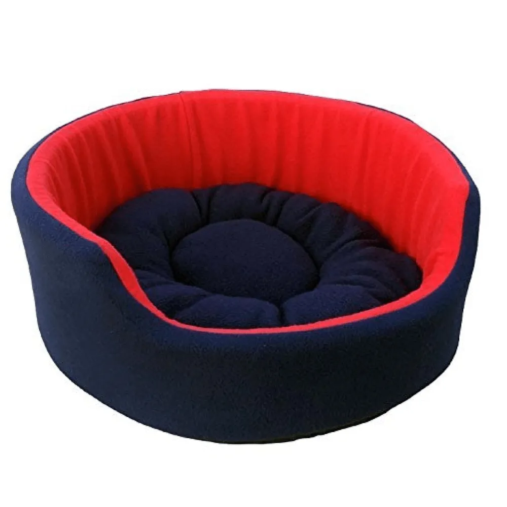 Fluffy's Pawsome Luxurious Both Side Soft Polyester Bed for Dogs and Cats (Red/Blue)