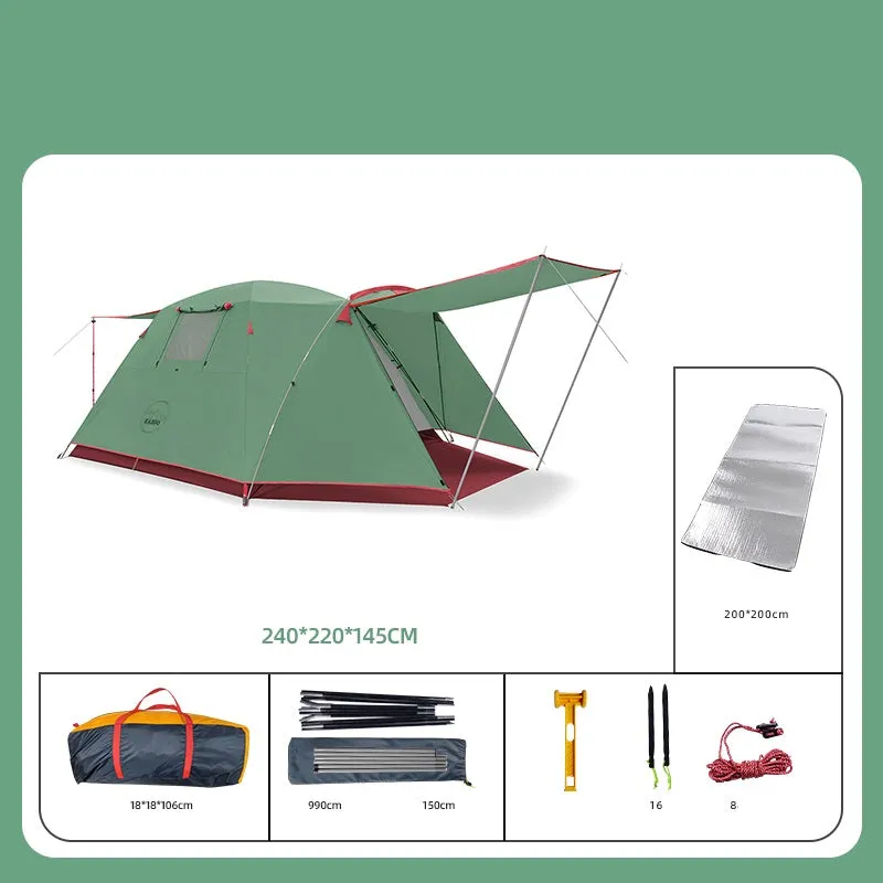 Four Person Outdoor Camping Space Folding And Thickening Tent Rain And Sun Proof Outdoor