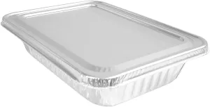 Handi-Foil 2 1/4 lb. Oblong Take-Out Foil Pan w/Foil Lid Combo Pack 50/PK