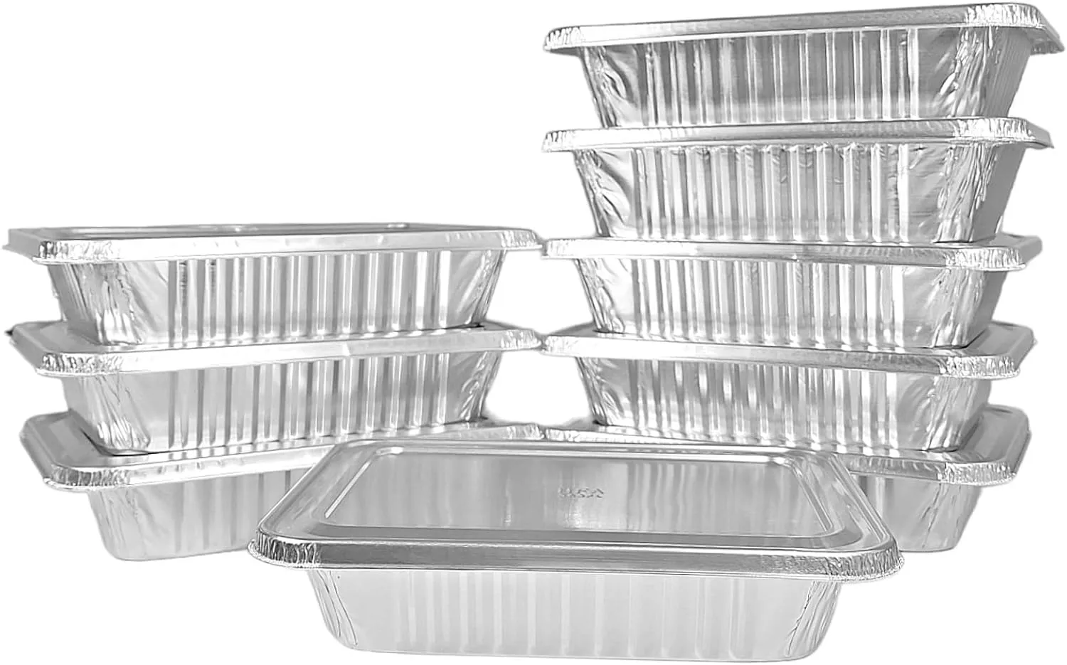 Handi-Foil 2 1/4 lb. Oblong Take-Out Foil Pan w/Foil Lid Combo Pack 50/PK