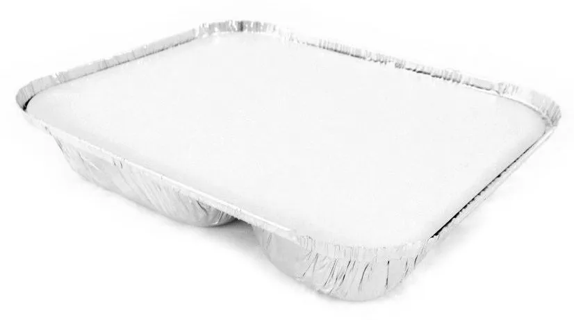 Handi-Foil 4 Compartment Oblong Take-Out Pan w/Board Lid Combo Pack 250/CS