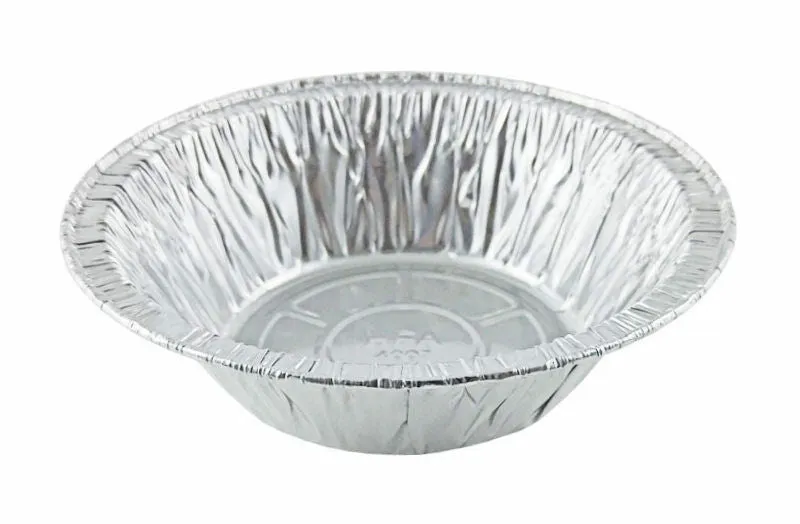 Handi-Foil 5 3/4" Aluminum Foil Pot Pie Pan (12 oz.) w/Clear Dome Lid 125/PK