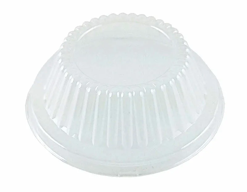 Handi-Foil 5 3/4" Aluminum Foil Pot Pie Pan (12 oz.) w/Clear Dome Lid 125/PK