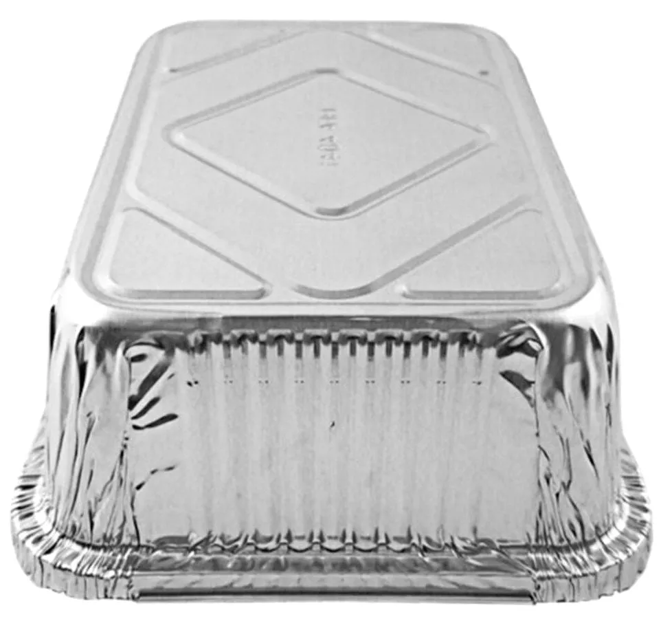 Handi-Foil 5 lb. Oblong Entrée Take-Out Foil Pan w/Board Lid 250/CS