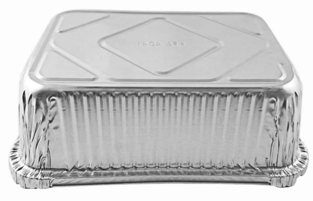 Handi-Foil 5 lb. Oblong Entrée Take-Out Foil Pan w/Board Lid 250/CS