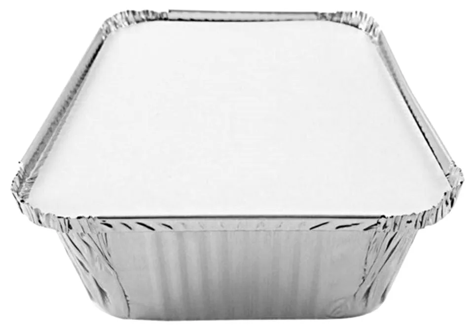 Handi-Foil 5 lb. Oblong Entrée Take-Out Foil Pan w/Board Lid 250/CS