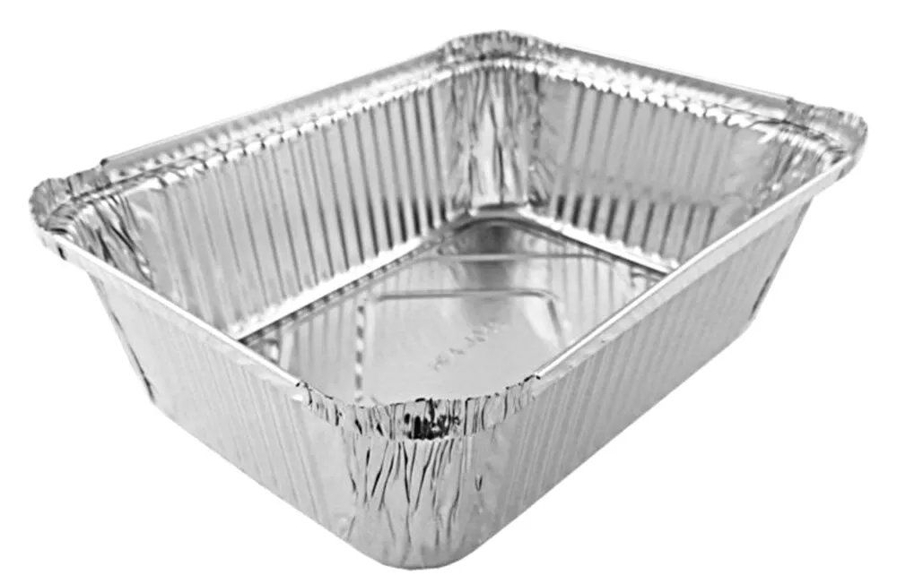 Handi-Foil 5 lb. Oblong Entrée Take-Out Foil Pan w/Board Lid 250/CS