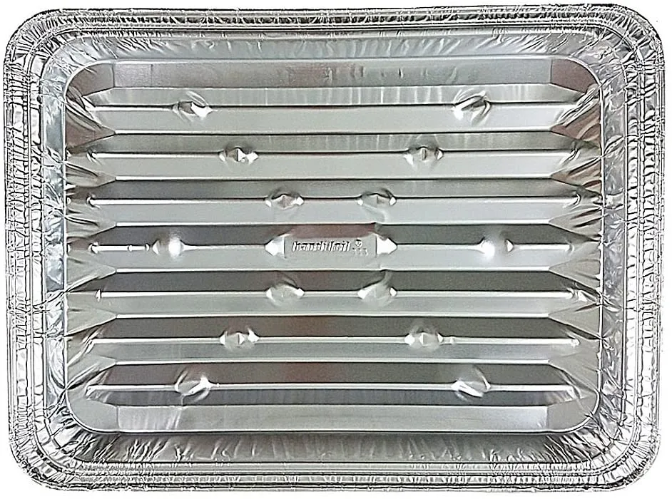 Handi-Foil Disposable Aluminum Foil Broiler Baking Cooking Pan 10/PK