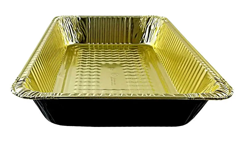 Handi-Foil Full-Size Deep Black & Gold Steam Table Foil Pan 50/CS