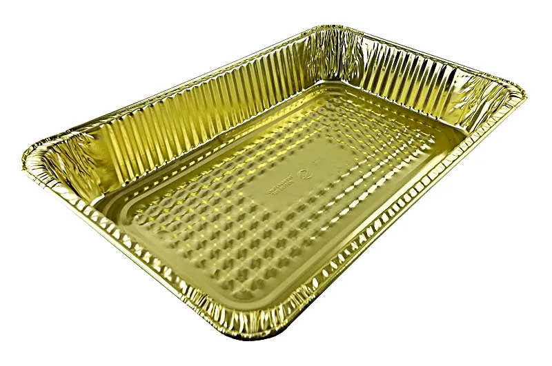 Handi-Foil Full-Size Deep Black & Gold Steam Table Foil Pan 50/CS