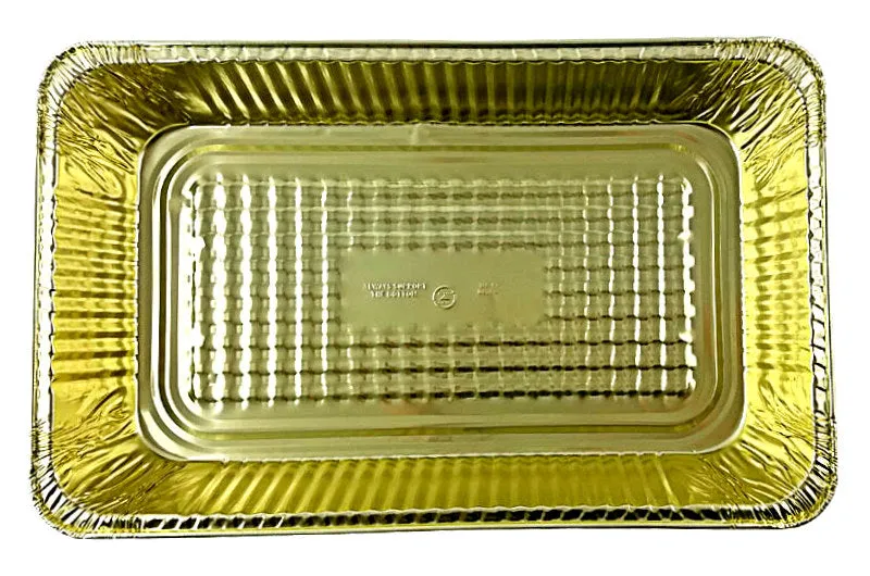 Handi-Foil Full-Size Deep Black & Gold Steam Table Foil Pan 50/CS