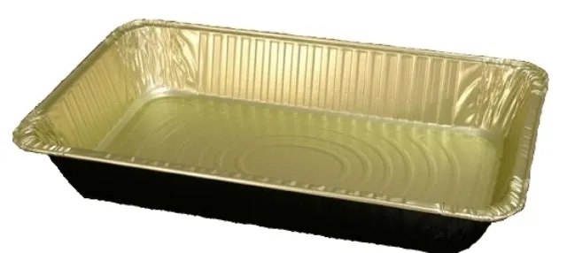 Handi-Foil Full-Size Deep Black & Gold Steam Table Foil Pan 50/CS