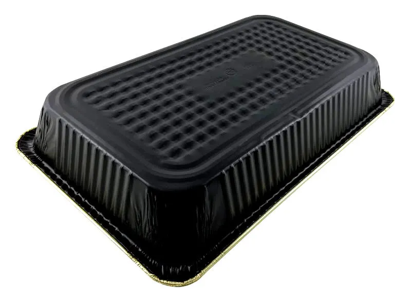 Handi-Foil Full-Size Deep Black & Gold Steam Table Foil Pan 50/CS