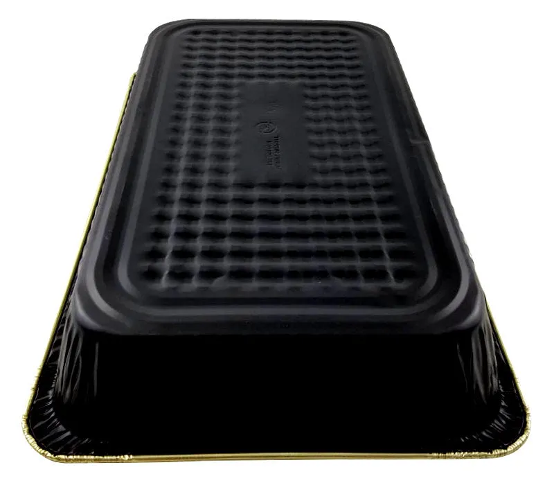 Handi-Foil Full-Size Deep Black & Gold Steam Table Foil Pan 50/CS