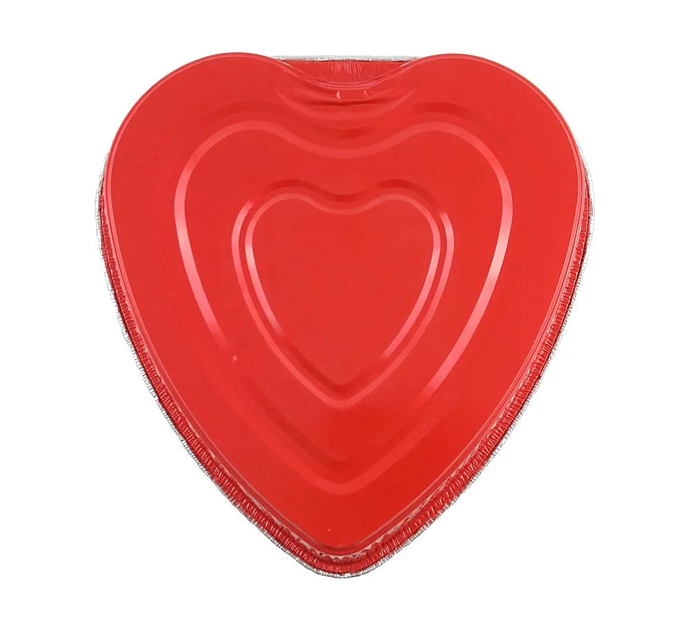 Handi-Foil Red Aluminum Foil Heart Cake Pan (PANS ONLY NO LIDS) 10/PK