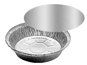 HFA 7" Round Foil Take-Out Pan Extra-Heavy Duty 30 Gauge w/Board Lid 50/PK