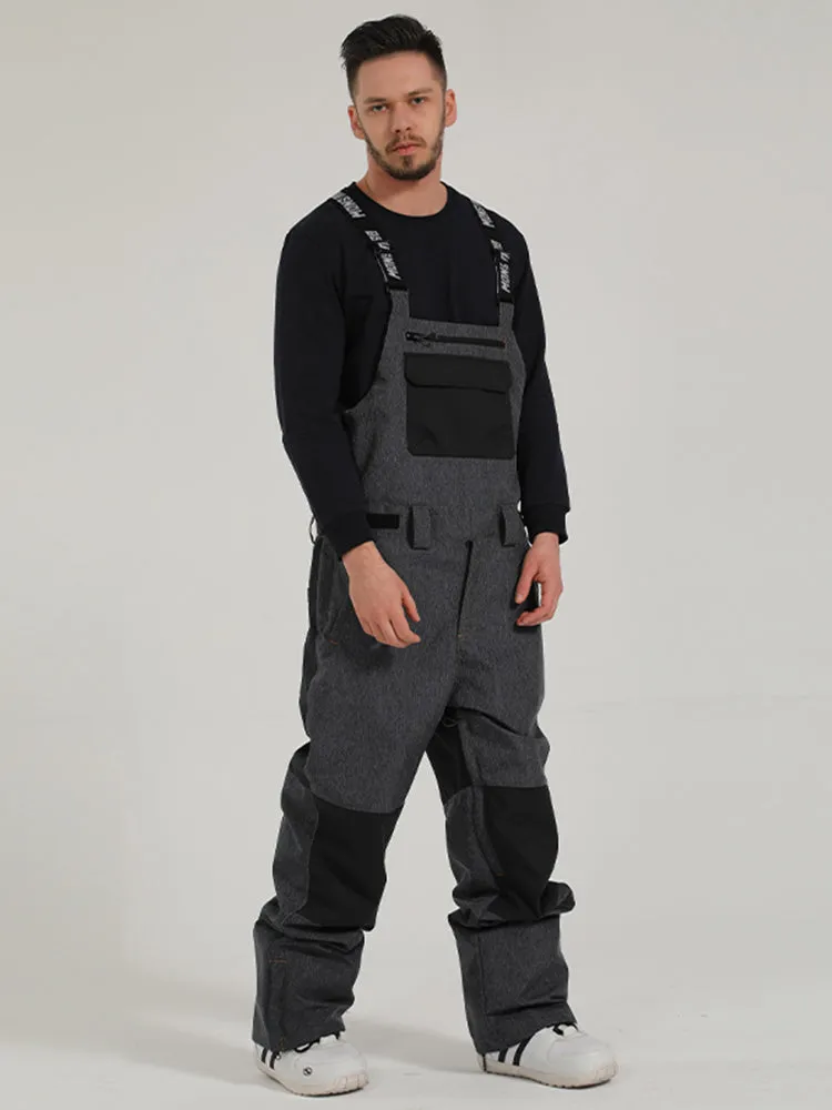 Men's Couple Suspenders Ski Pants Winter Windproof And Waterproof One-Piece Snowborad Pants