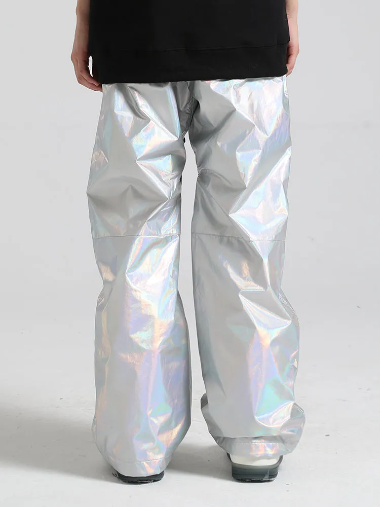 Men's White Dazzling Ski Pants